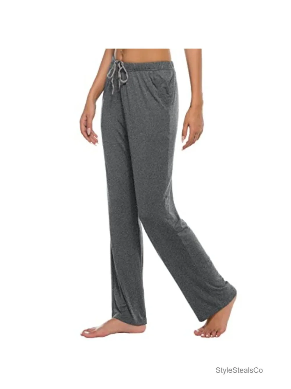 Modal Pajama Pants with Pockets Drawstring Lounge Bottoms